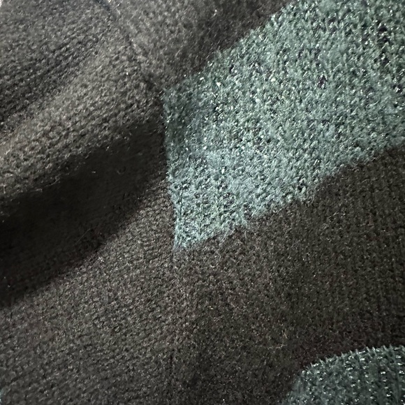 All Saints Lou Sparkle Sweater in Black & Forest Green Size Small EUC - Picture 5 of 8